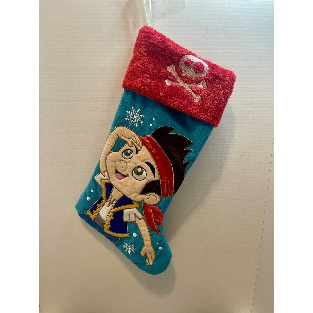 Disney Jake and the Neverland Pirates Christmas‎ Stocking 17" Embroidered Felt